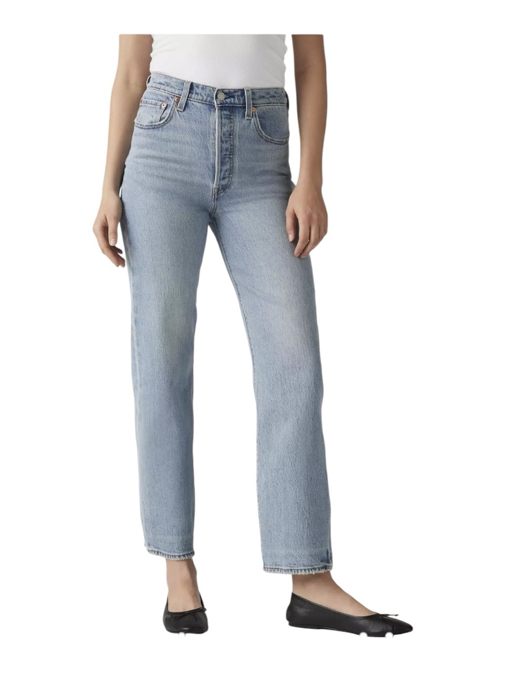 Levi’s Ribcage Straight Jeans in Middle Road Size 26